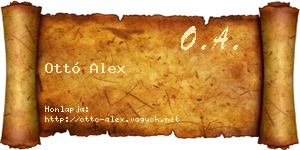 Ottó Alex névjegykártya