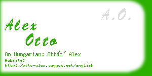 alex otto business card